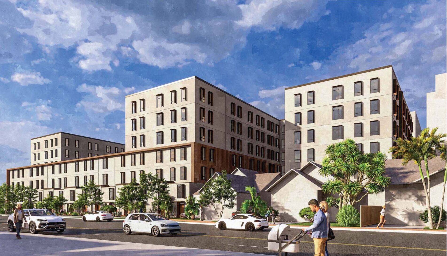 Mixed use housing rendering